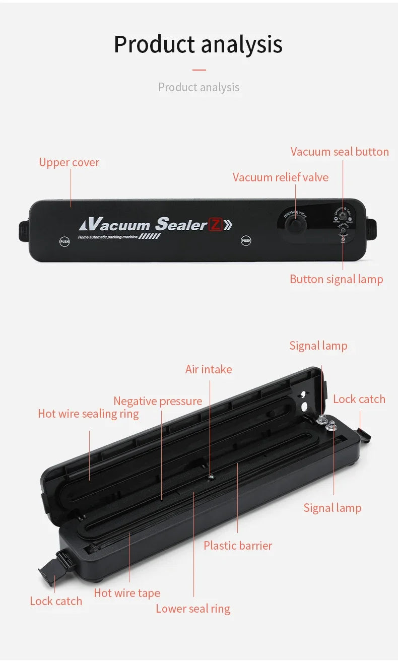 Vacuum Sealer – Machine de Mise Sous Vide + 50 Sacs Offerts